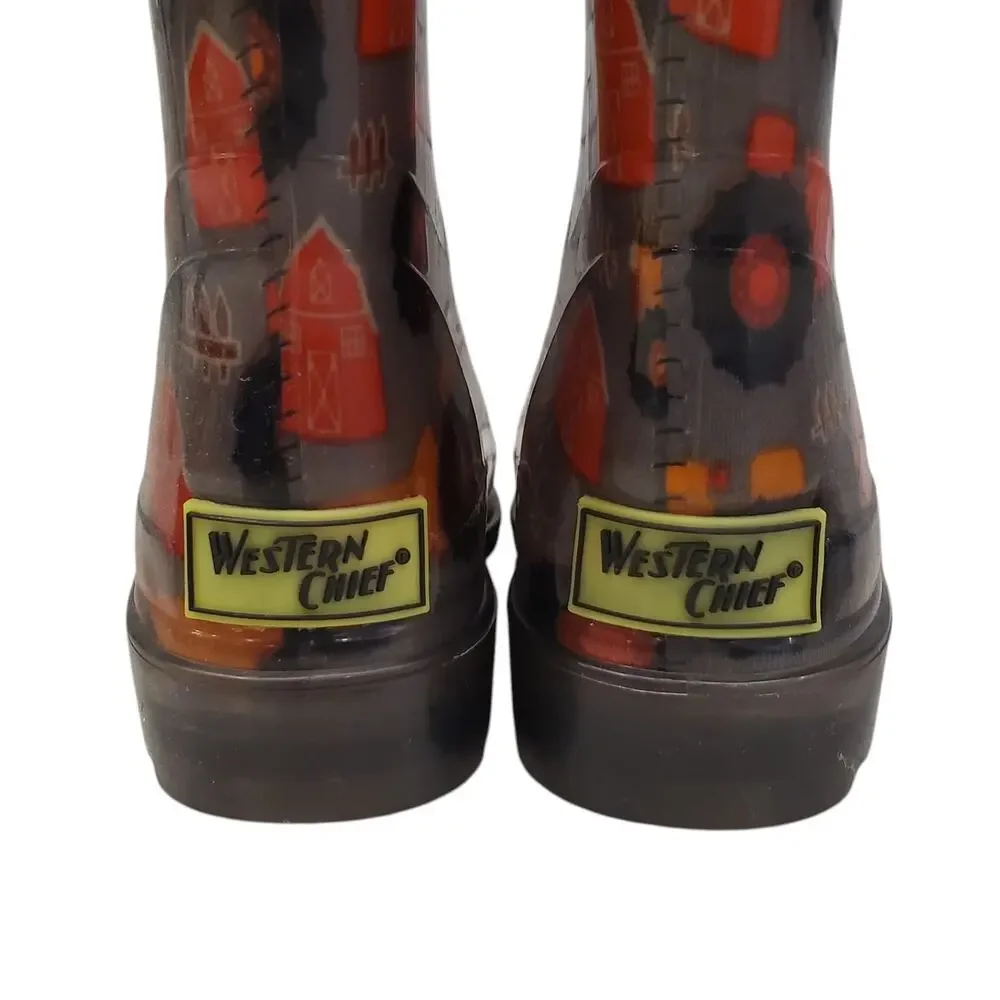 Western Chief Tractor Rain Boots Light Up Heels Size 9/10 Farm Boots